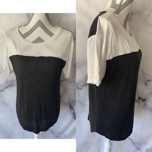 VINCE Color Block silk Blouse Sz M